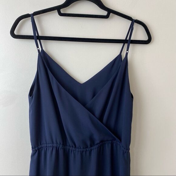 Aritiza-Babaton “Casimir” Navy Wrap Back Tie Mini Dress - Picture 7 of 11